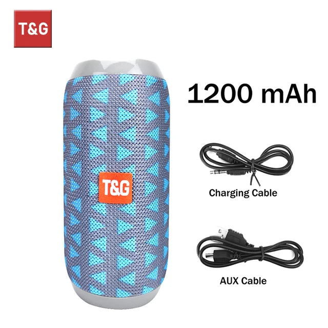 سماعة بلوتوث محمولة T&G TG117 TWS مقاومة للماء بصوت عالٍ