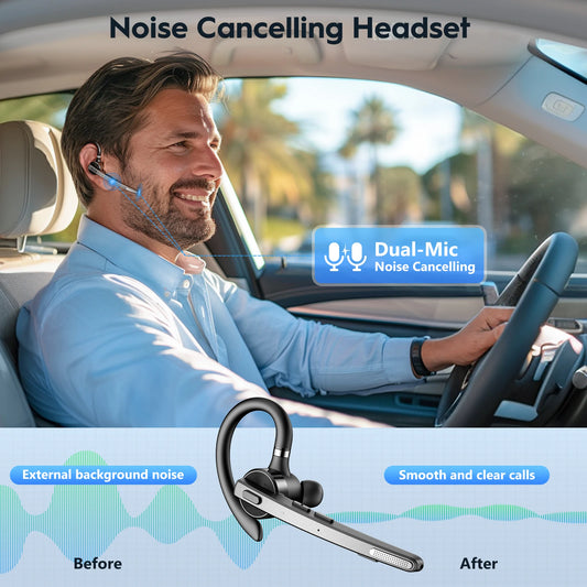 New Bee M53 Bluetooth 5.1 Headset Dual Mic Noise Cancellation