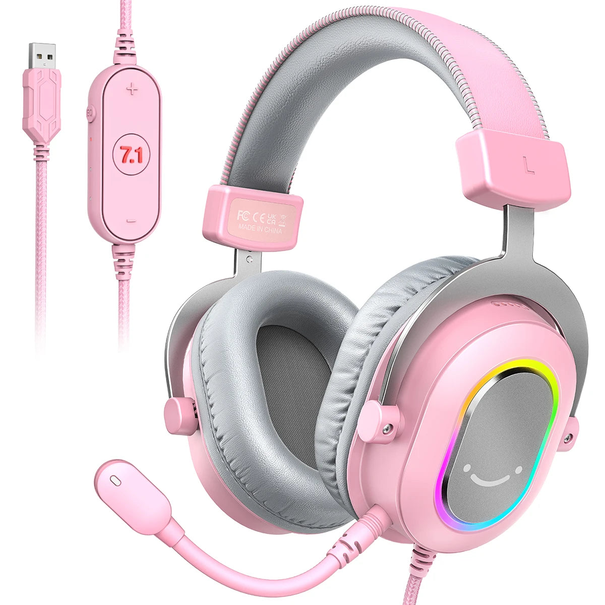 FIFINE H6 RGB Gaming Headset with 7.1 Surround Sound