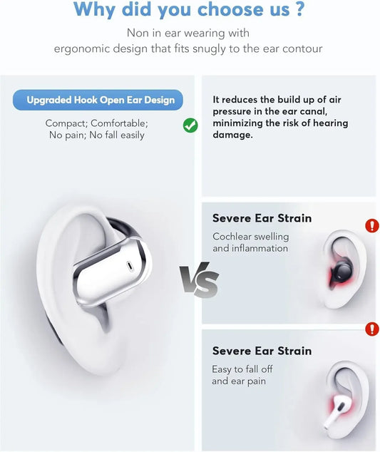 UYUXIO Bluetooth Earphones with ANC, HiFi Sound and 60H Battery