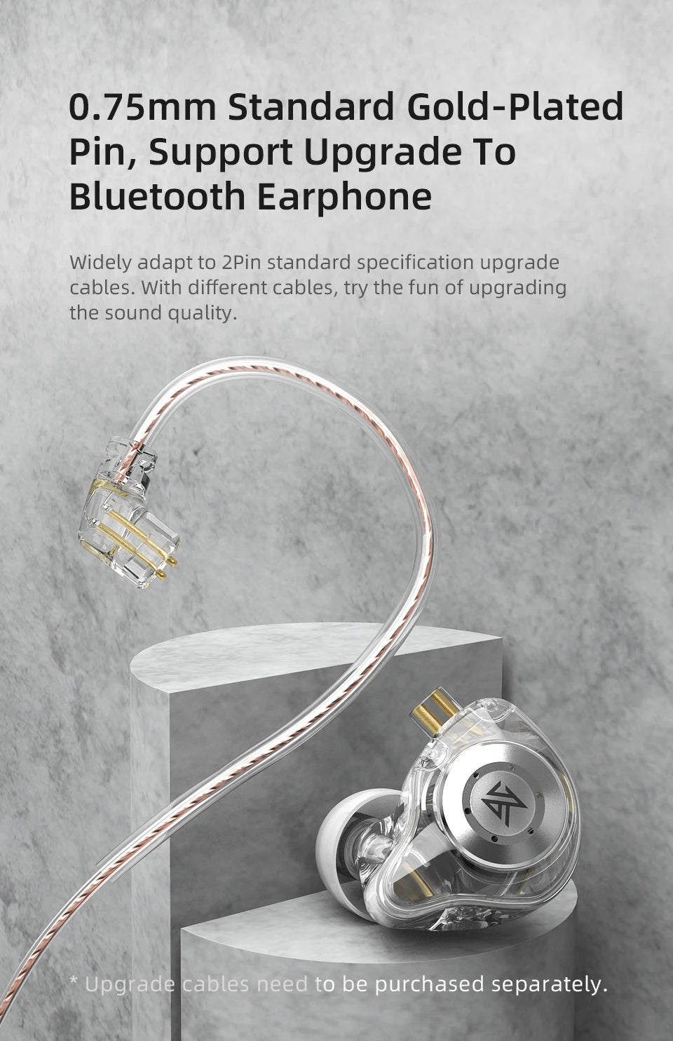 KZ EDX Pro Earphones Dynamic In Ear Monitor HiFi Wired Headphones Bass Stereo