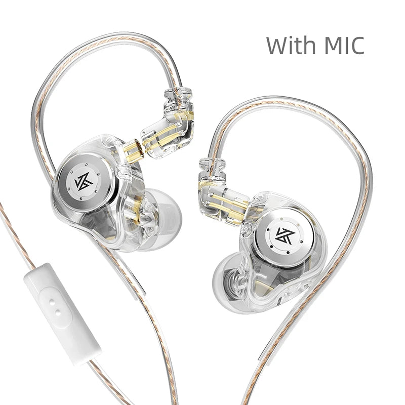 KZ EDX Pro Earphones Dynamic In Ear Monitor HiFi Wired Headphones Bass Stereo