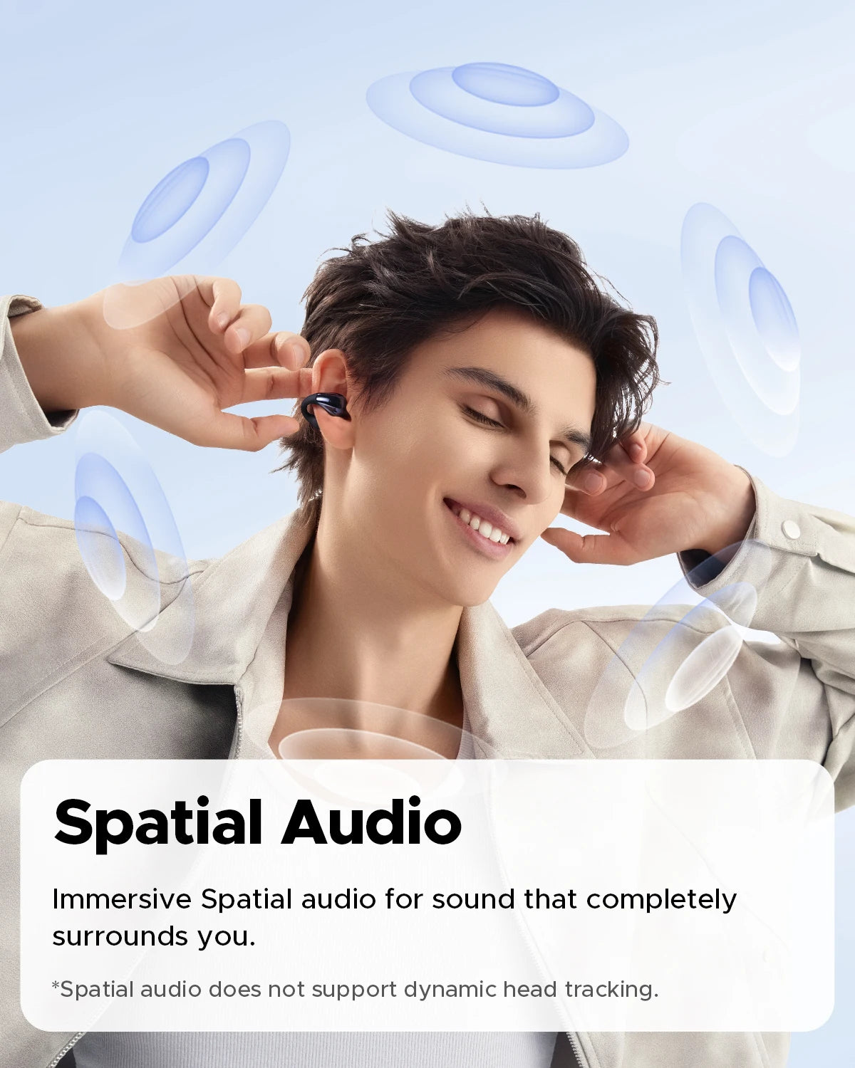 Sound PEATS Pearl Clip Pro Open Ear Bluetooth 5.4 Wireless Earphones