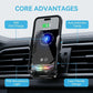 TONGDAYTECH 15W Auto Sensing Car Wireless Charger with RGB Light