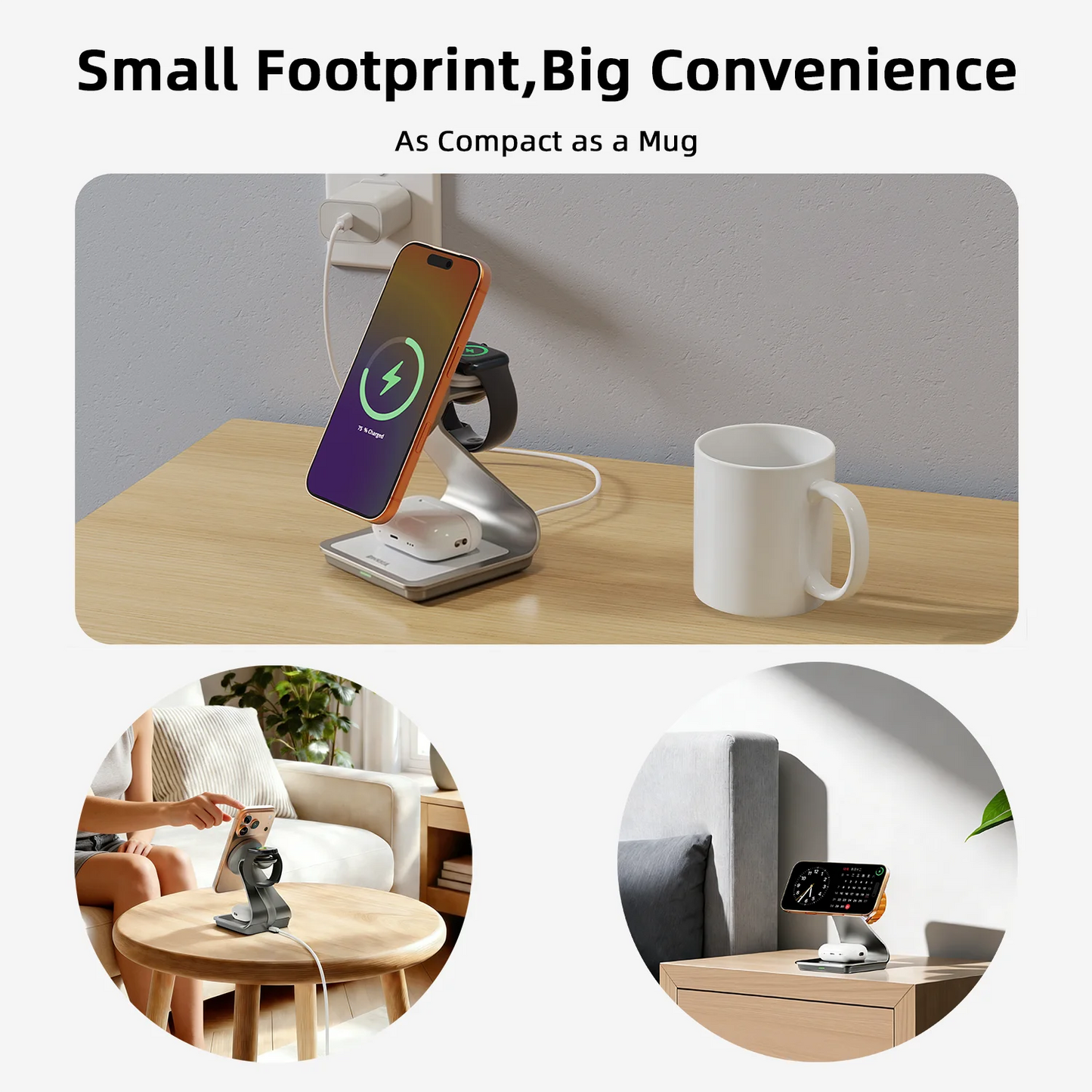 BONOLA 28W 3 in 1 Magnetic Wireless Charging Station