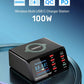 ASOMETECH 100W 9 Port USB C Charging Station with Wireless Charger