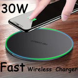 GEKEMAL 30W Fast Wireless Charging Pad with Power Bank