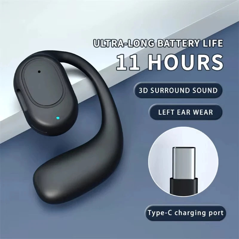 Wireless Single Ear Hook Bluetooth 5.3 Sports Earbud