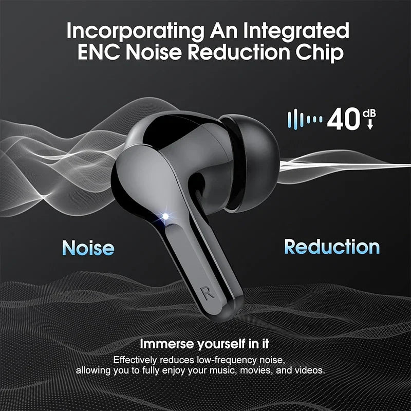 New Wireless Earbuds BT5.3 with ENC Noise Cancelling Waterproof Earphones