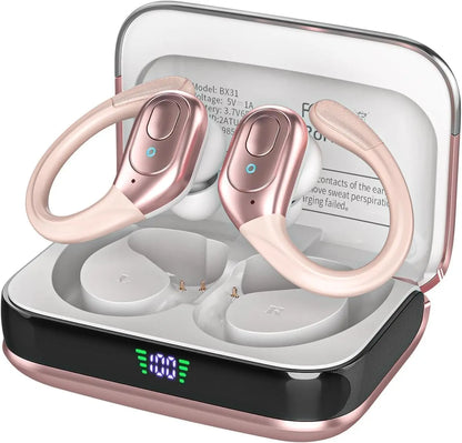 Arikasen Bluetooth 5.3 Sports Earbuds with Earhooks and 75H Battery
