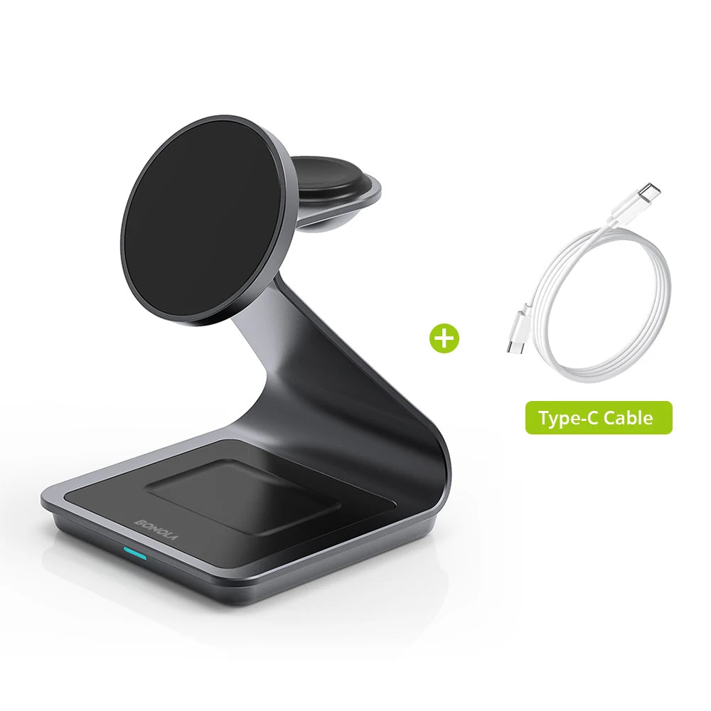 BONOLA 28W 3 in 1 Magnetic Wireless Charging Station