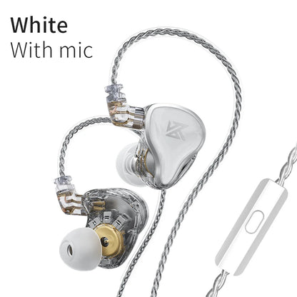 KZ Wired In-Ear Earphones 10mm Hybrid Drivers ANC Microphone