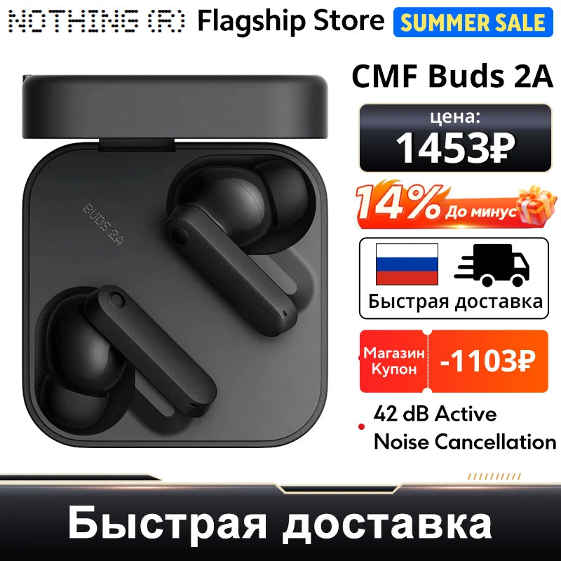 Nothing CMF Buds 2a Bluetooth Wireless Earbuds with ANC Technology