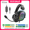 Fifine Dynamic RGB Gaming Headset with Mic Over-Ear Headphones