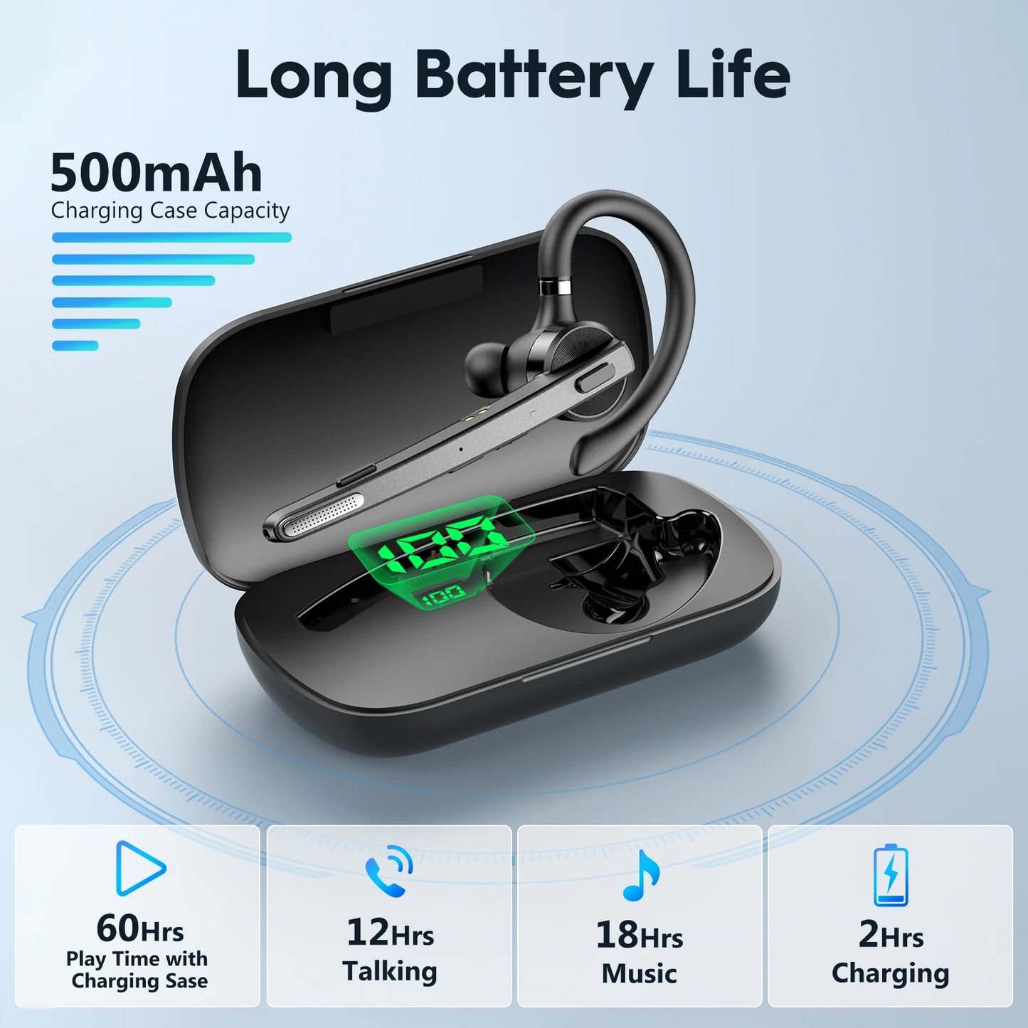 New Bee M53 Bluetooth 5.1 Headset Dual Mic Noise Cancellation