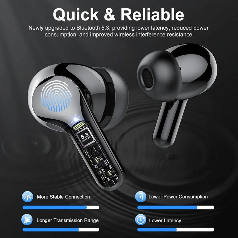 Wireless Earbuds BT5.3 with ENC Noise Cancelling