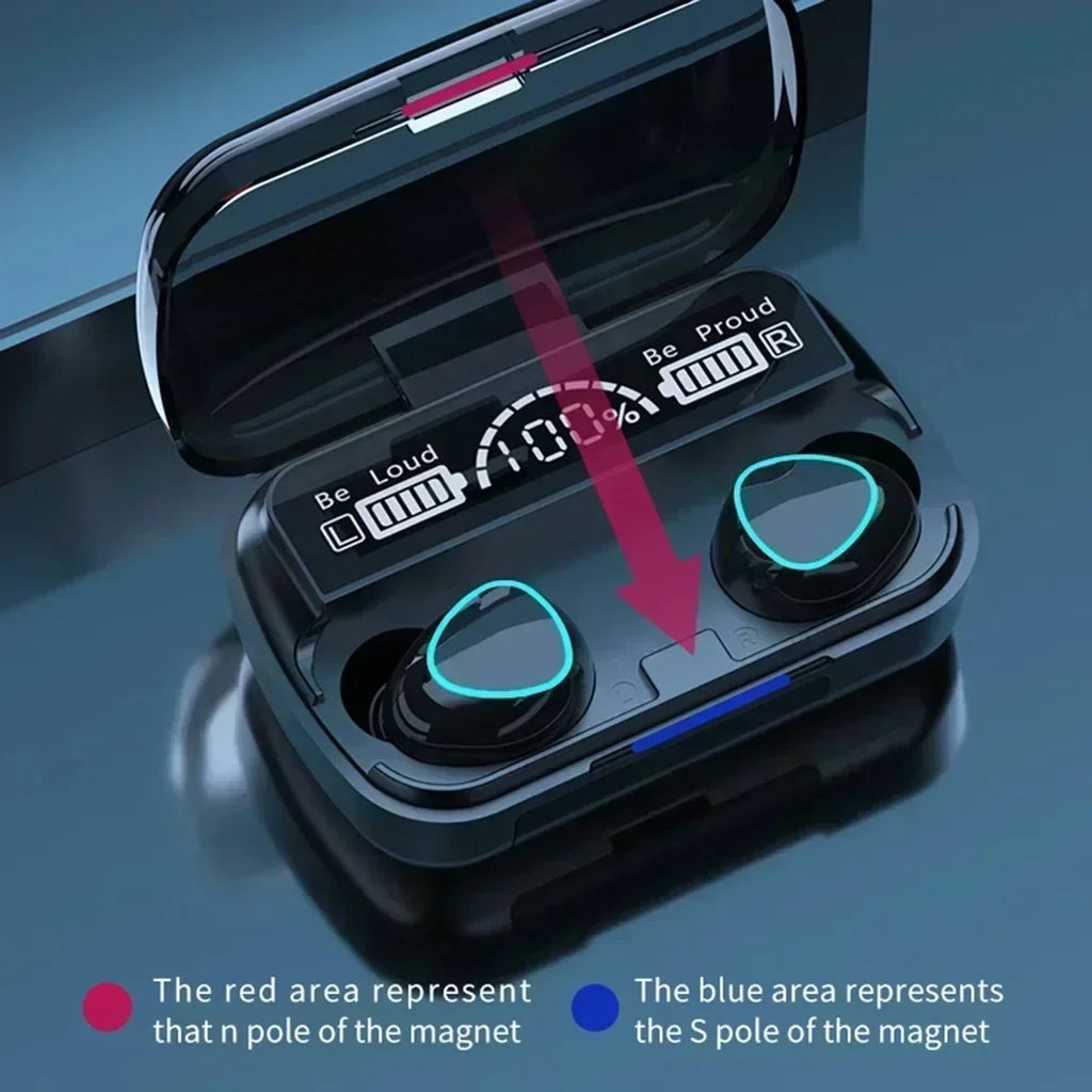Original M10 Headphones Bluetooth Wireless Earpods Sports Stereo Noise Canceling