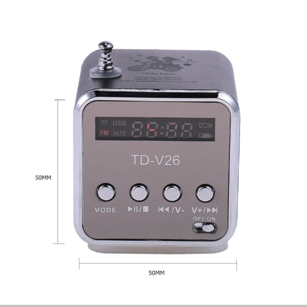 AyeBeau TD-V26 3W Mini Bluetooth Speaker FM Radio