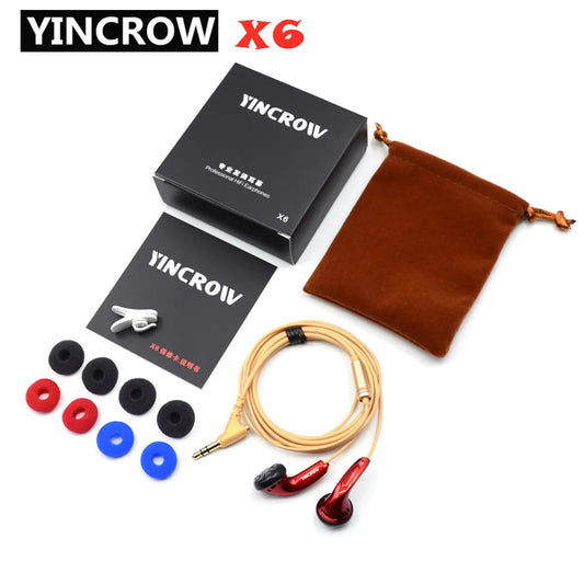 سماعات أذن داخل الأذن سلكية YINCROW X6 مقاس 3.5 ملم بتقنية هاي فاي ومقاومة 32 أوم