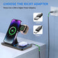 VIKEFON 3 in 1 15W Foldable Wireless Charging Station