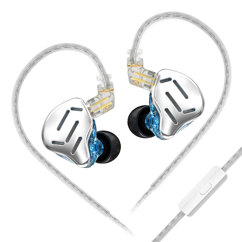 KZ Wired In-Ear Headphones 10mm Hybrid Drivers with Microphone