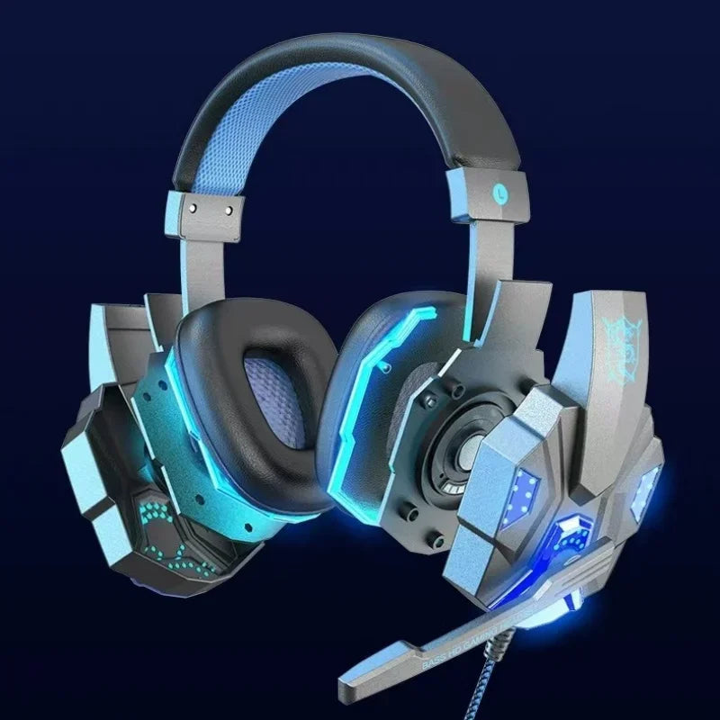 RGB Gaming Headset with Microphone Over-Ear Wired Headphones