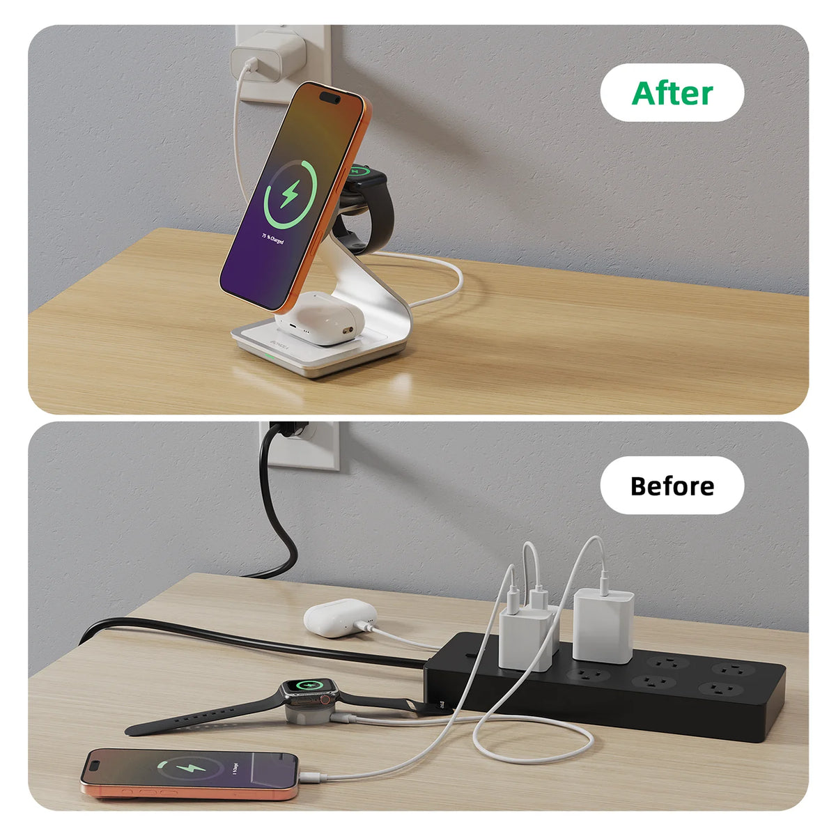 BONOLA 28W 3 in 1 Magnetic Wireless Charging Station