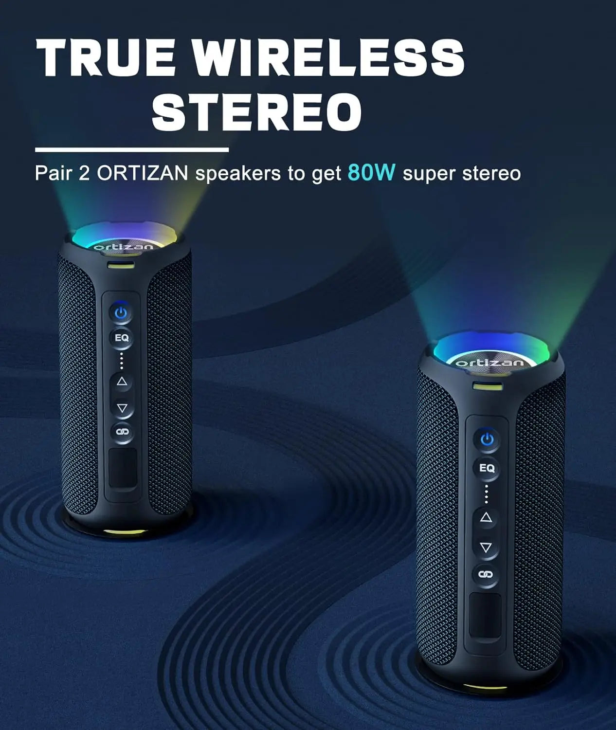 Ortizan X8 Pro 40W Bluetooth Speaker IPX7 Waterproof Speaker