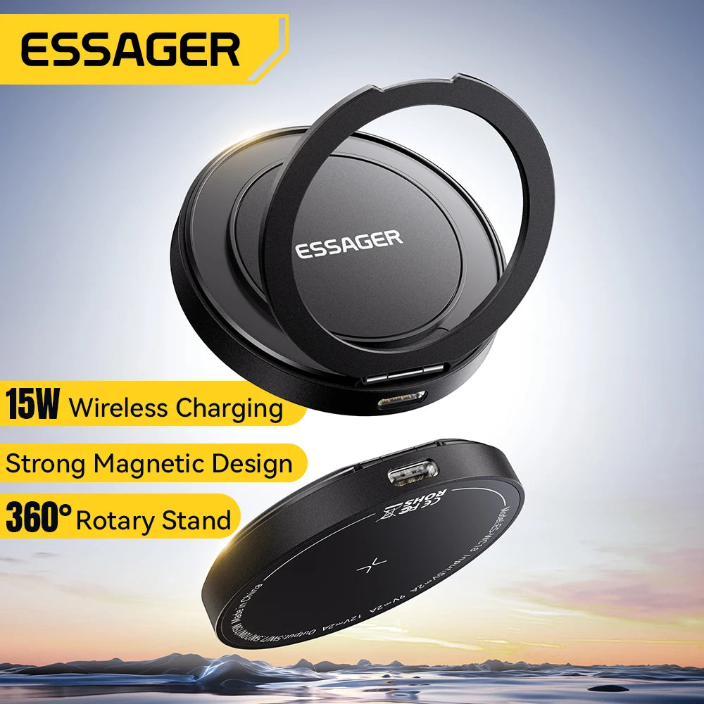 ESSAGER 15W Magnetic Wireless Charger Fast Charging Pad