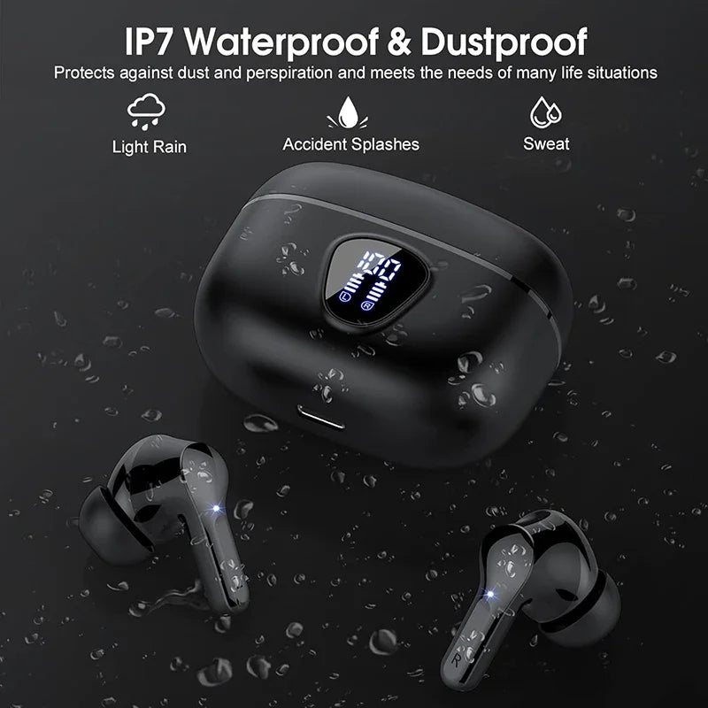 New Wireless Earbuds BT5.3 with ENC Noise Cancelling Waterproof Earphones