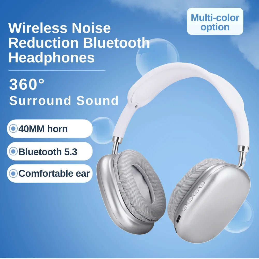P9 Pro Air Max 5.1 Wireless Bluetooth Headphones Noise Cancelling Mic Pods Over Ear