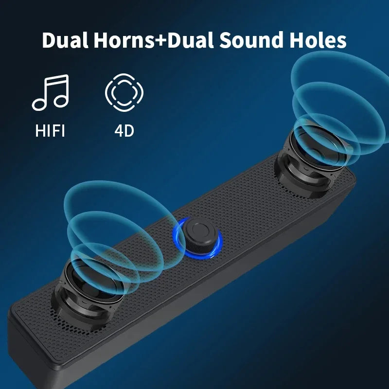 PC Soundbar Wired and Wireless Bluetooth Speaker