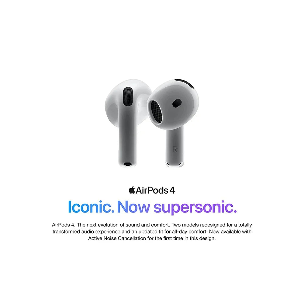 Apple AirPods 4 (supports active noise cancellation) with MagSafe charging case