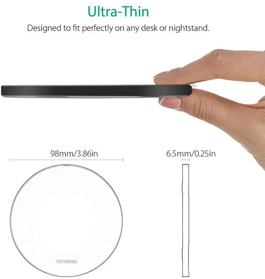 GEKEMAL 30W Fast Wireless Charging Pad with Power Bank