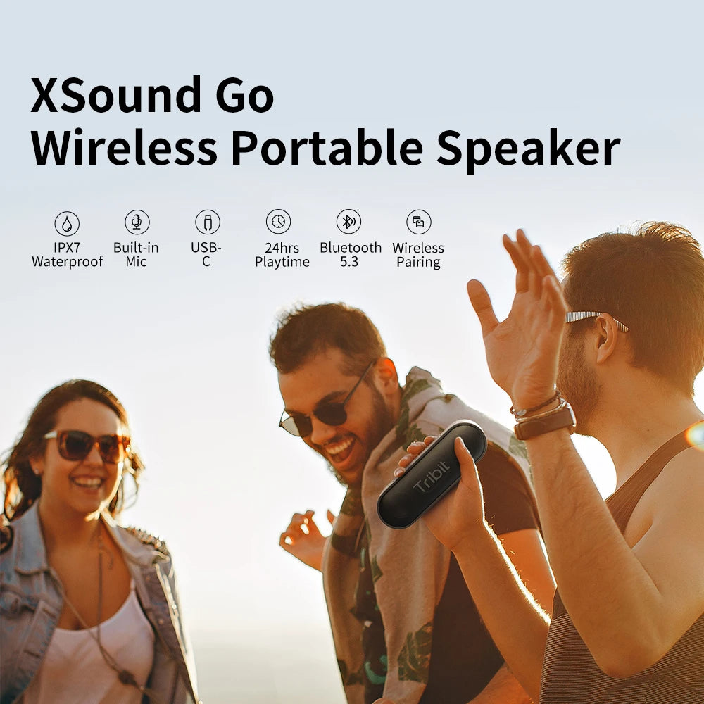Tribit XSound Go 16W Bluetooth Speaker IPX7 Waterproof