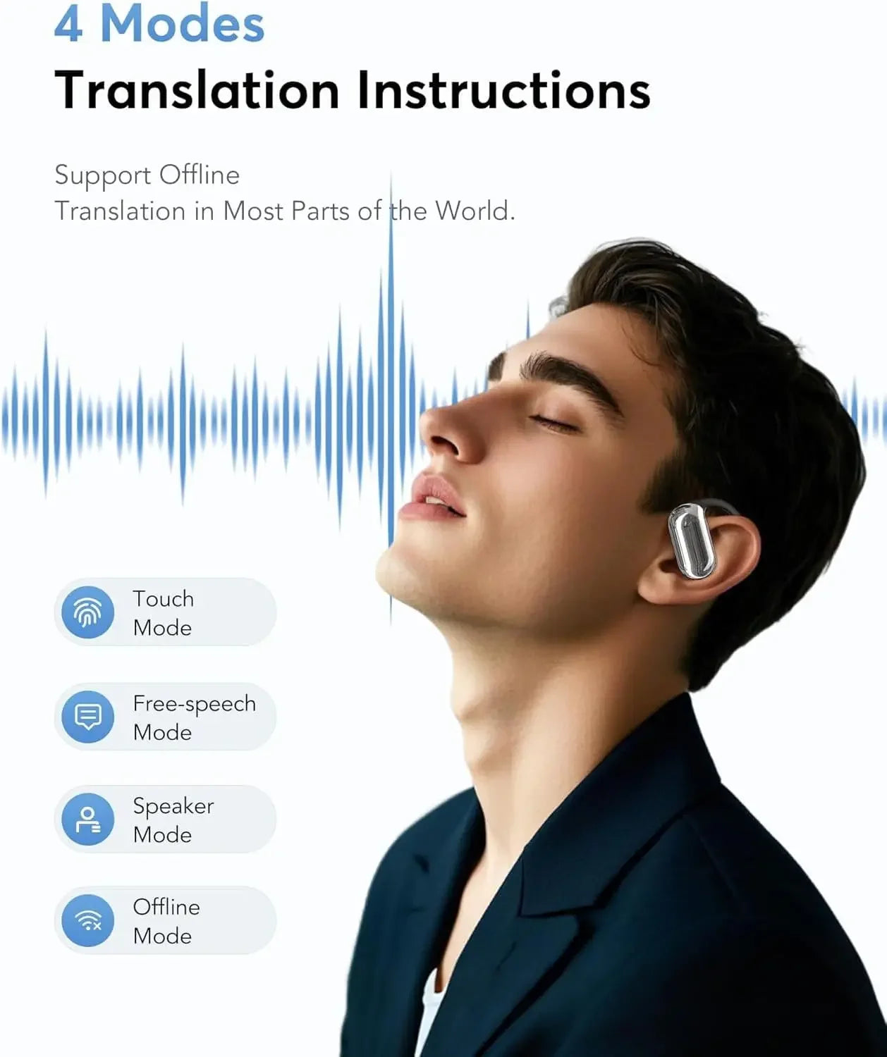 UYUXIO Bluetooth Earphones with ANC, HiFi Sound and 60H Battery