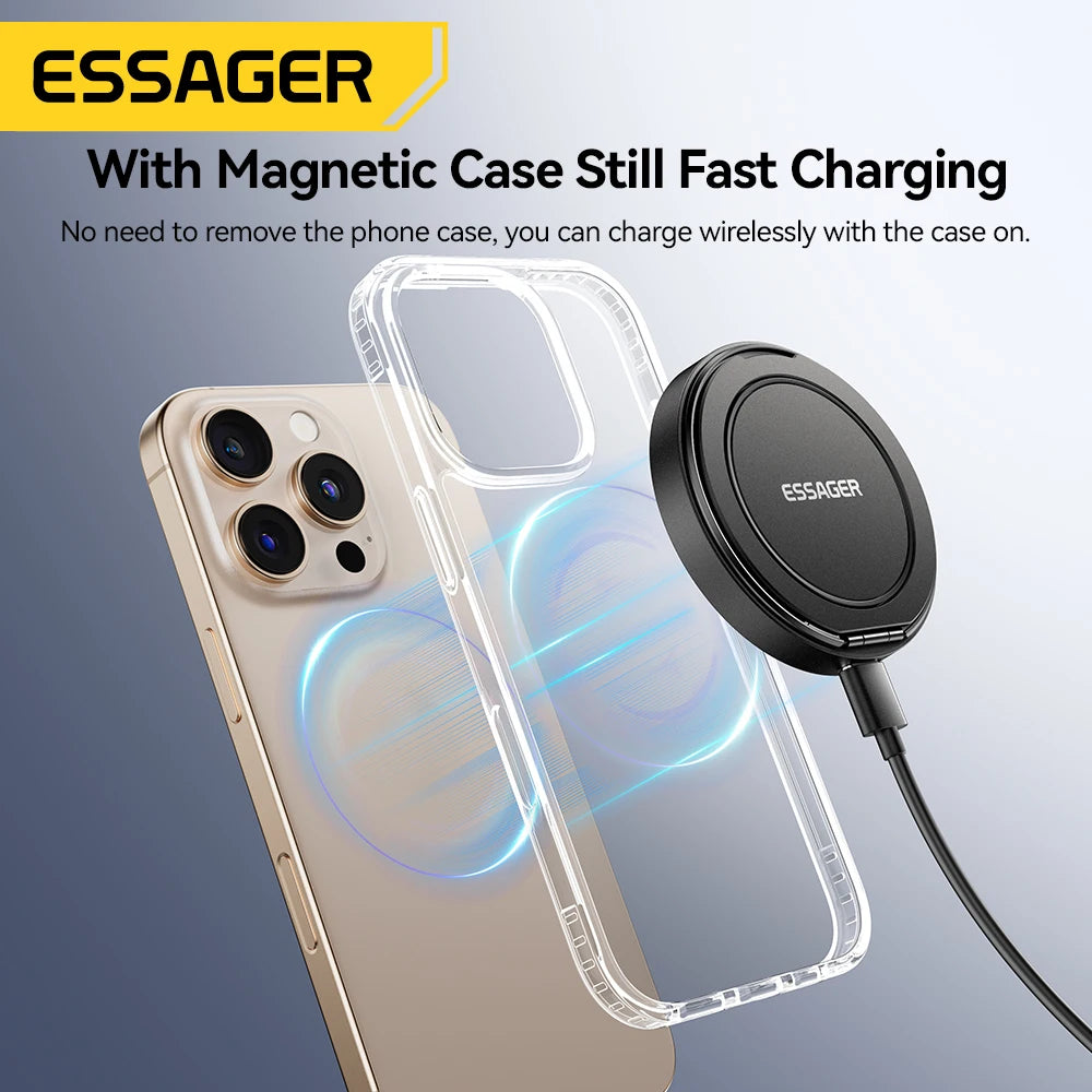 ESSAGER 15W Magnetic Wireless Charger Fast Charging Pad