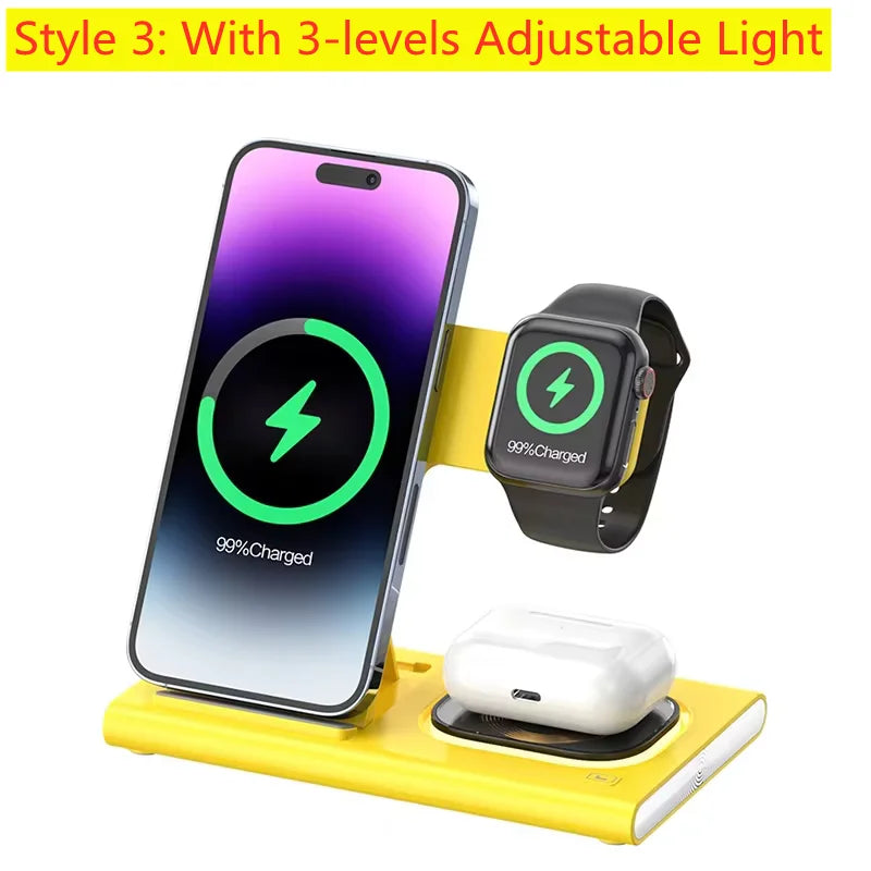 300W Fast Wireless Charger Stand Pad Foldable Fast Charging