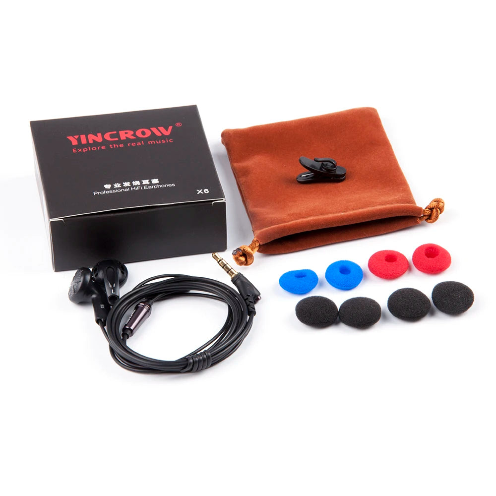 YINCROW X6 Wired 3.5mm HiFi In-Ear Earphones 32Ω Earbuds