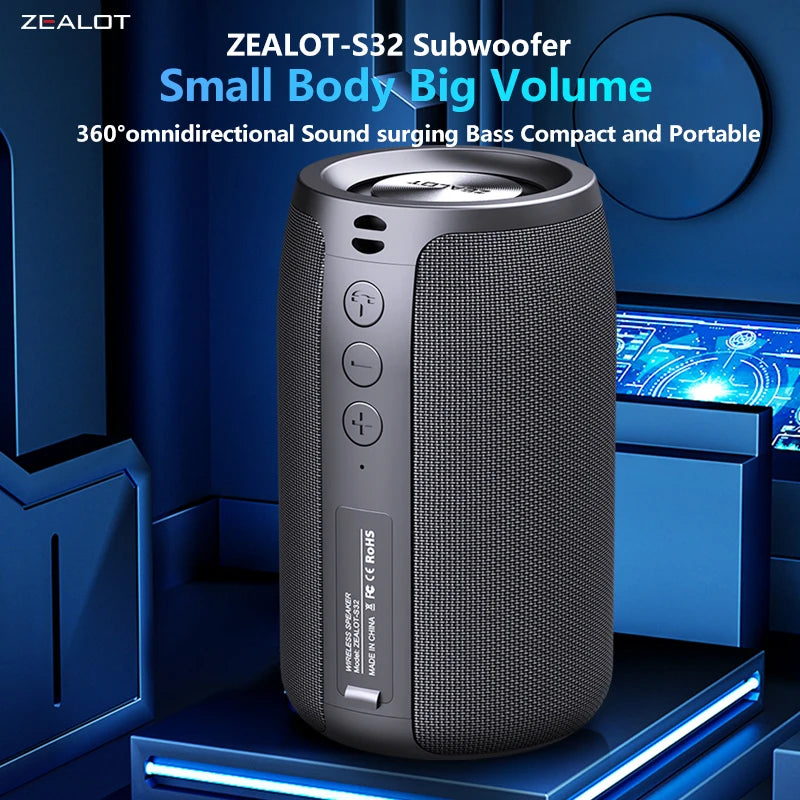 ZEALOT S32 Portable Bluetooth Speaker Waterproof Speaker