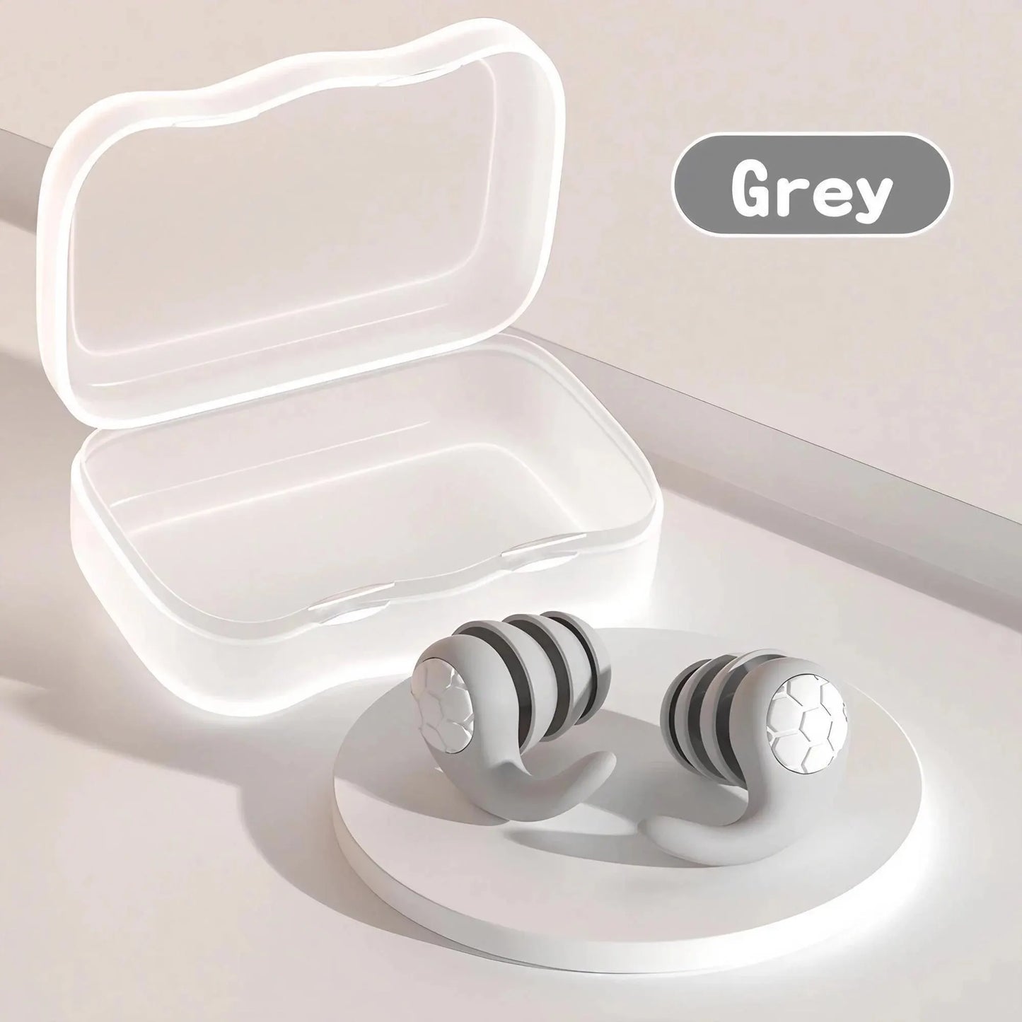 1 Pair of Soft Silicone Earplugs with Noise Cancellation