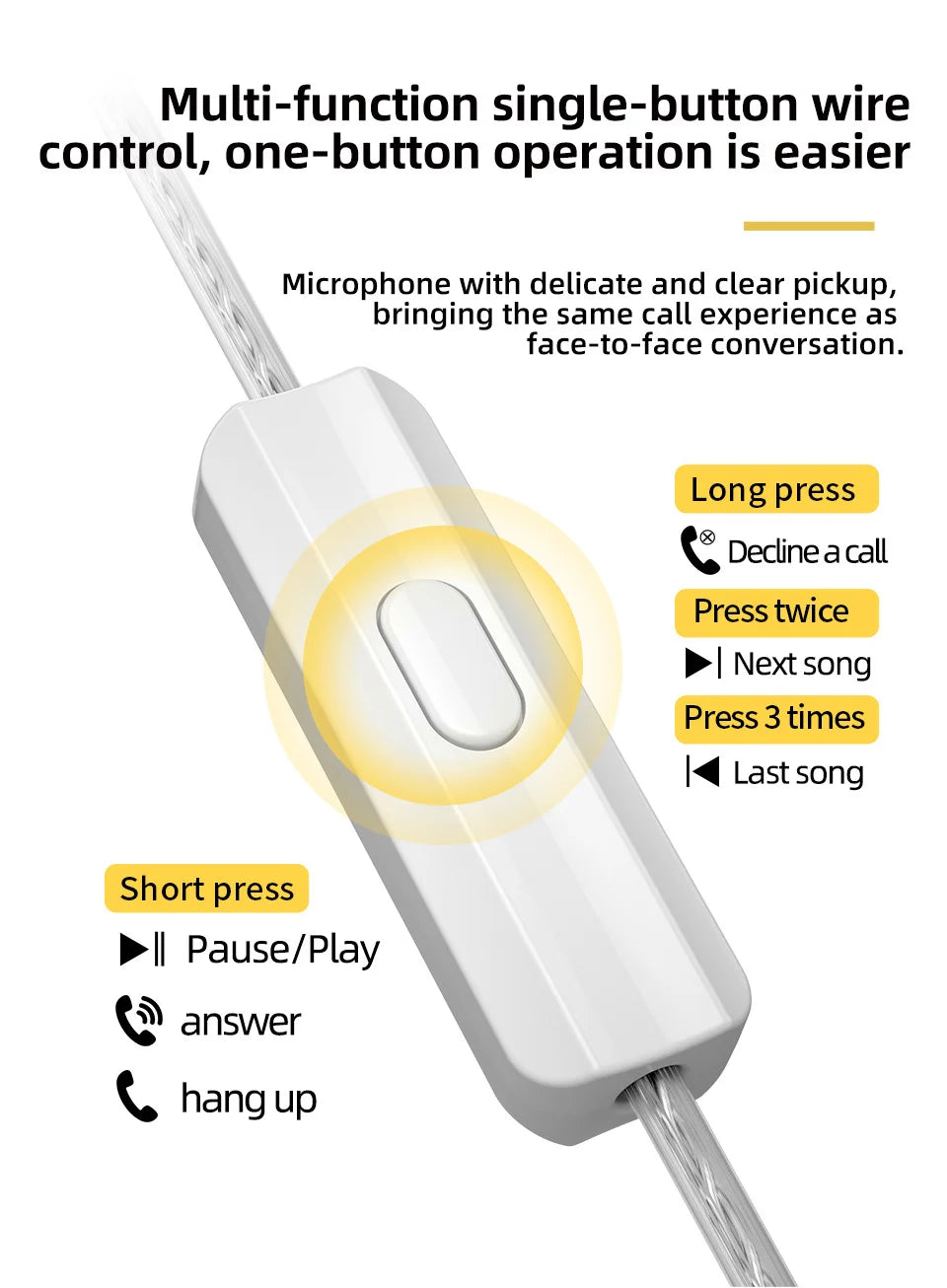 KZ Wired In-Ear HiFi Earphones with Detachable Cable and Microphone
