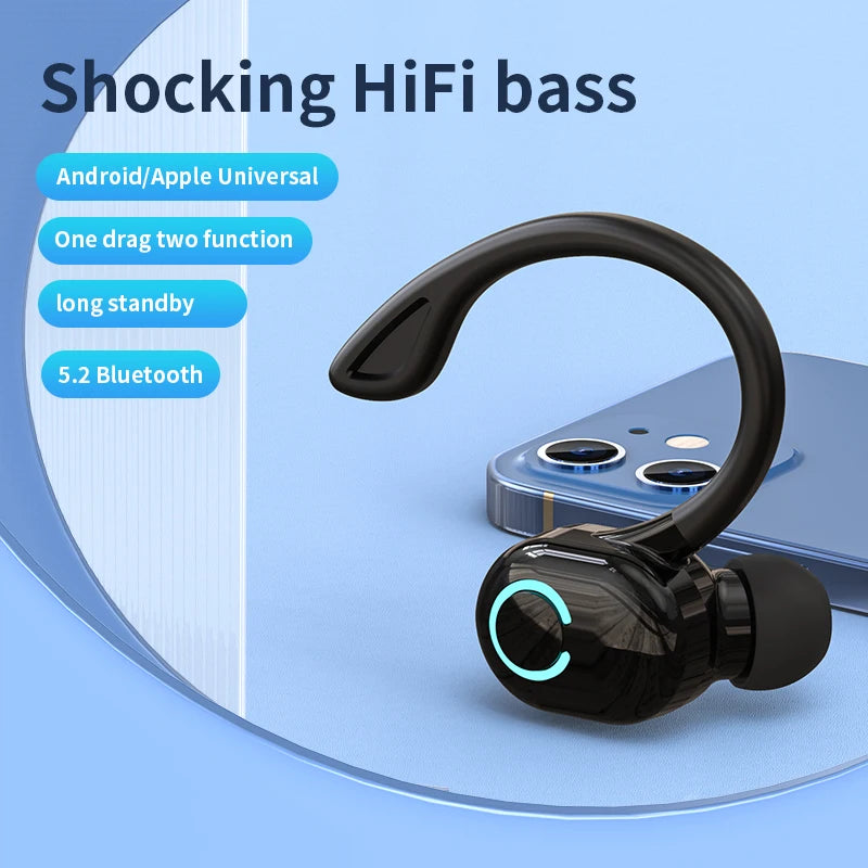 Wireless Bluetooth Earphones HIFI Bass With HD MIC