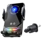 TONGDAYTECH 15W Auto Sensing Car Wireless Charger with RGB Light