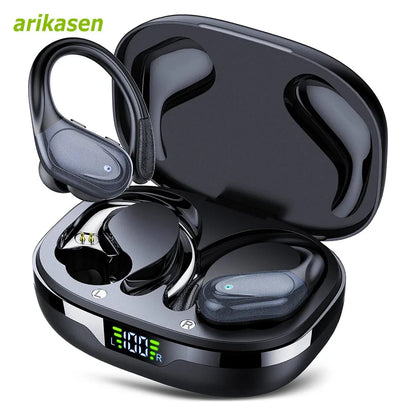 Arikasen Bluetooth 5.3 Wireless Sports Earbuds with 75H Battery Life