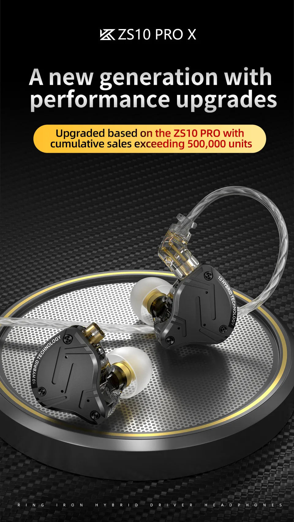 KZ Wired In-Ear HiFi Earphones with Detachable Cable and Microphone