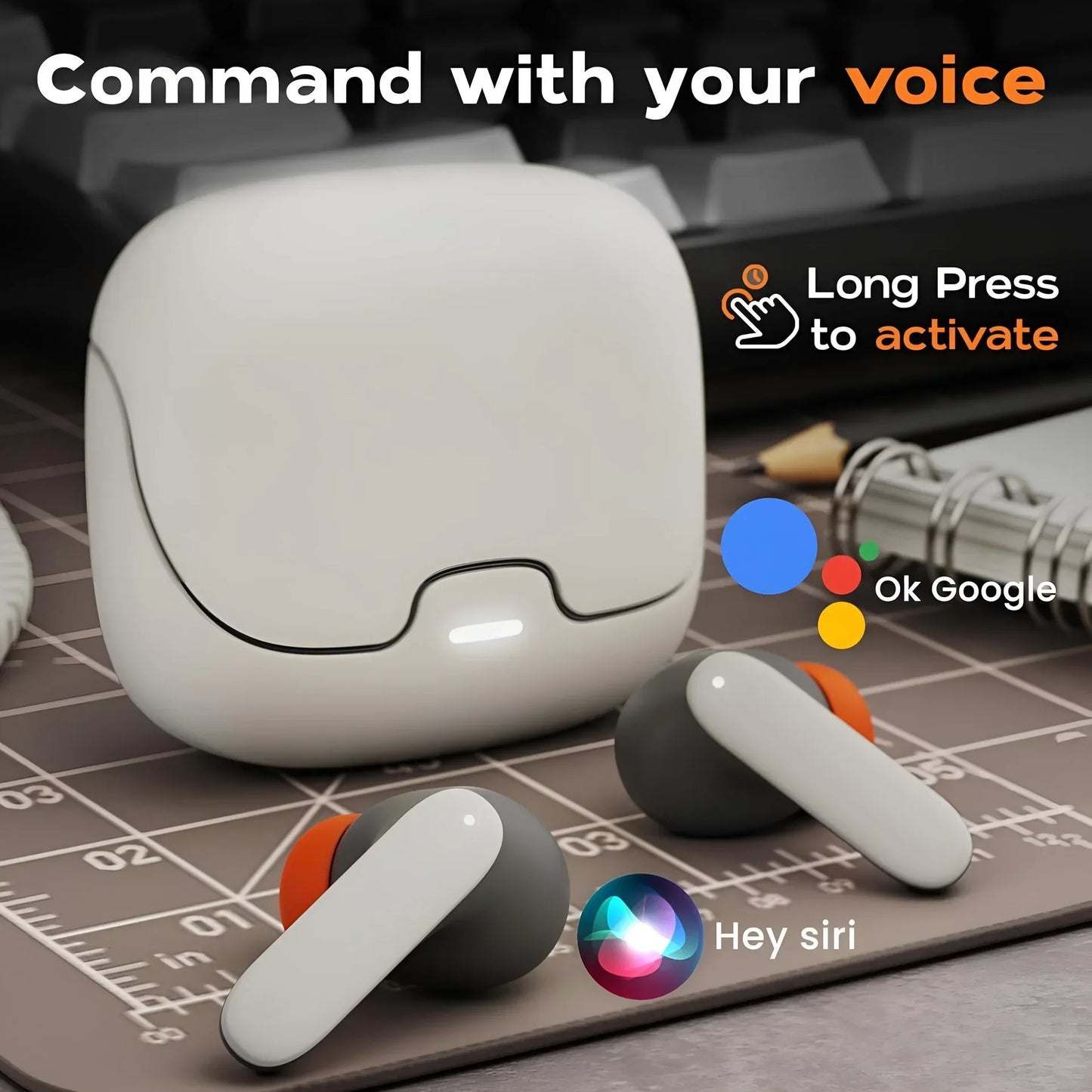 TWS Wireless Bluetooth Earphones Bluetooth 5.4 Ultra-low Latency