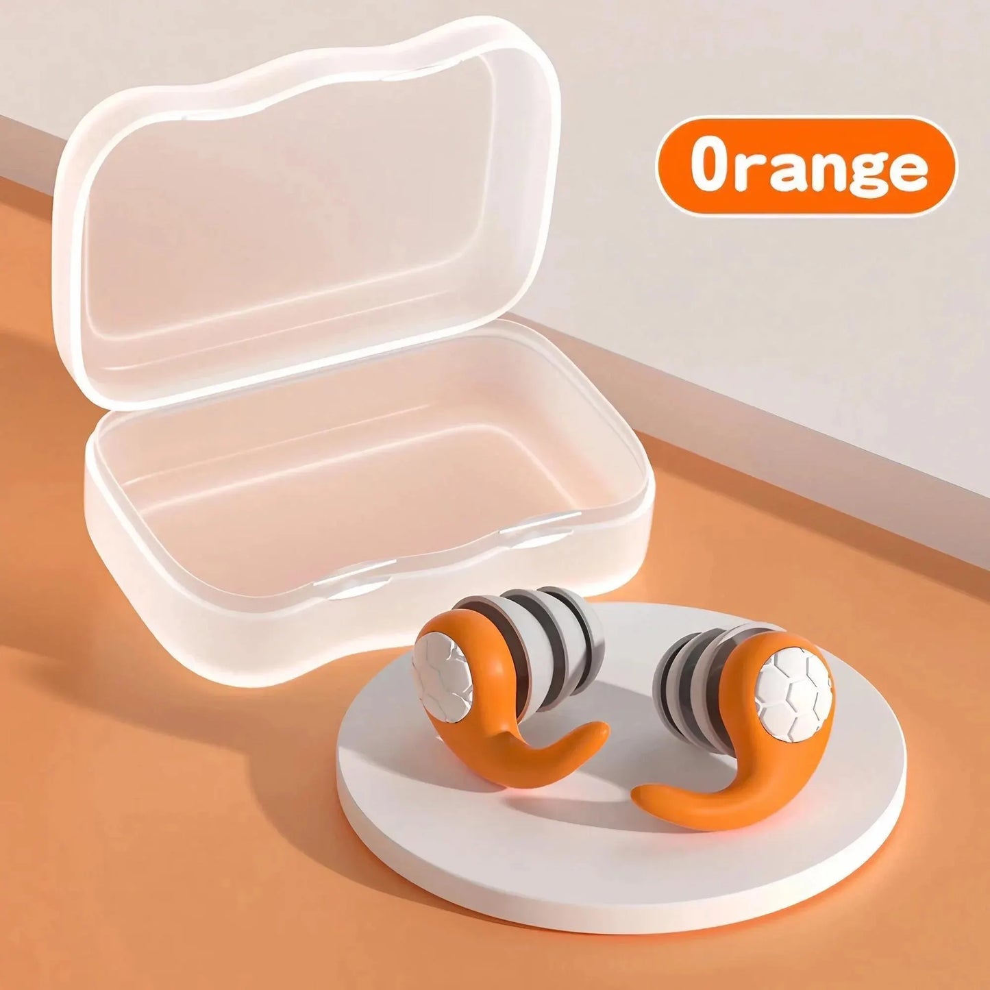 1 Pair of Soft Silicone Earplugs with Noise Cancellation