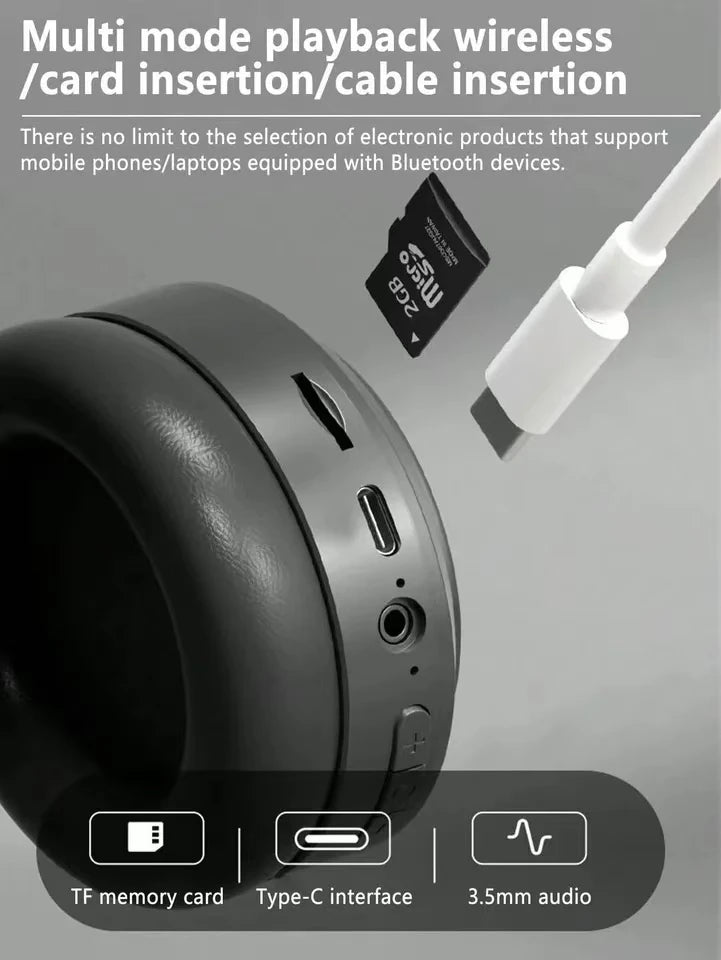 Newmsnr Bluetooth 5.3 Wireless HiFi Stereo Headphones with HD Microphone