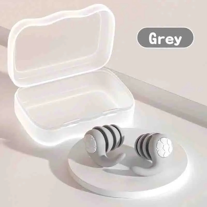 1 Pair of Soft Silicone Earplugs with Noise Cancellation